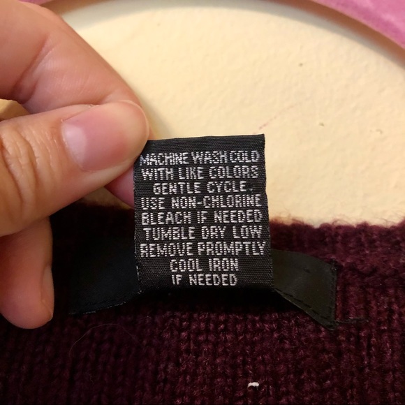 Verve Acrylic Purple open knit sweater, Large - Picture 5 of 7